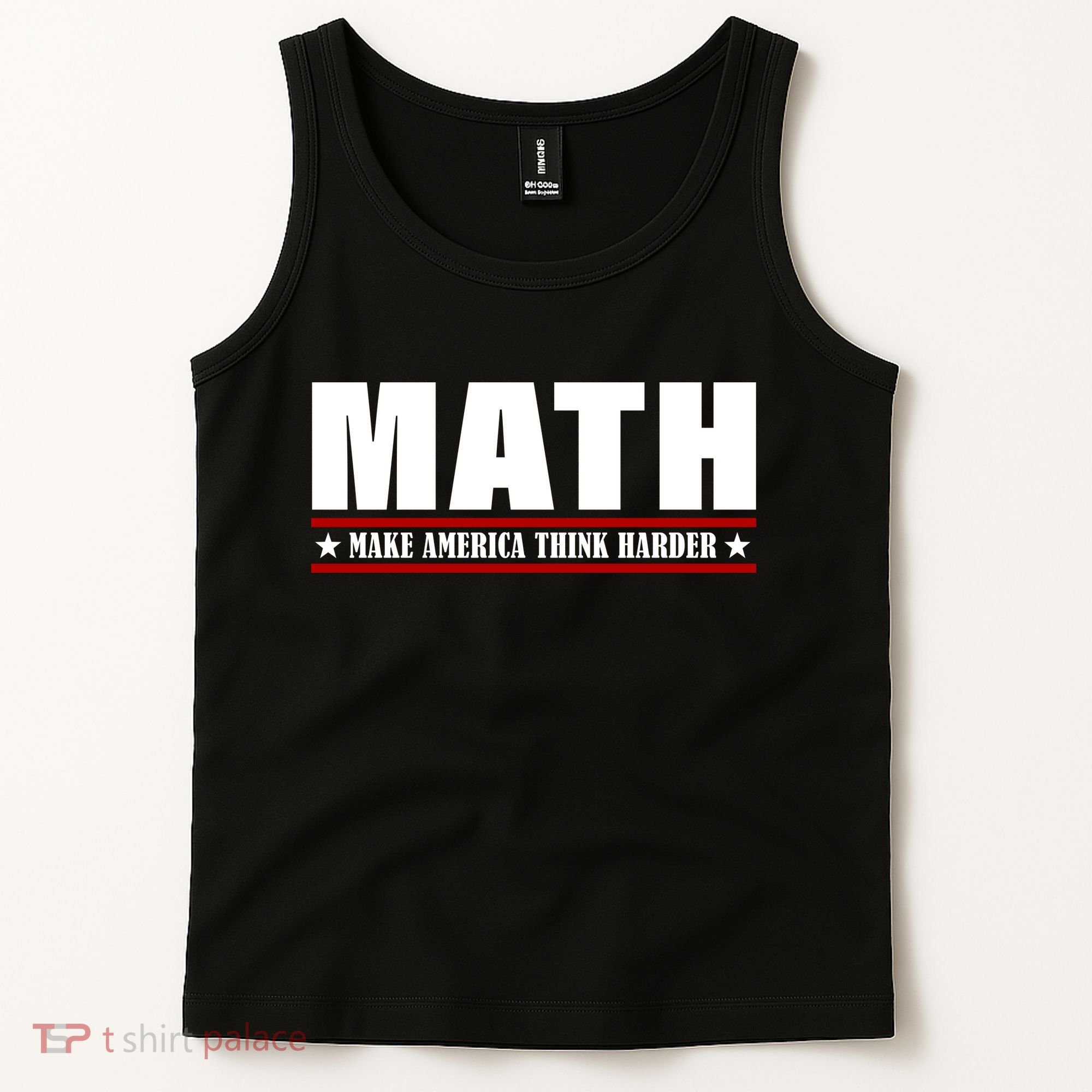 Make America Think Harder Funny Math Tank Top