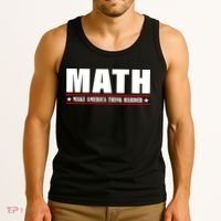 Make America Think Harder Funny Math Tank Top thumb 3