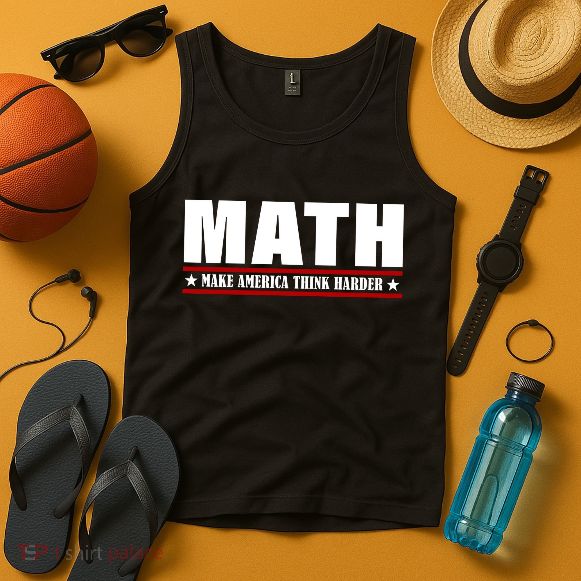 Make America Think Harder Funny Math Tank Top