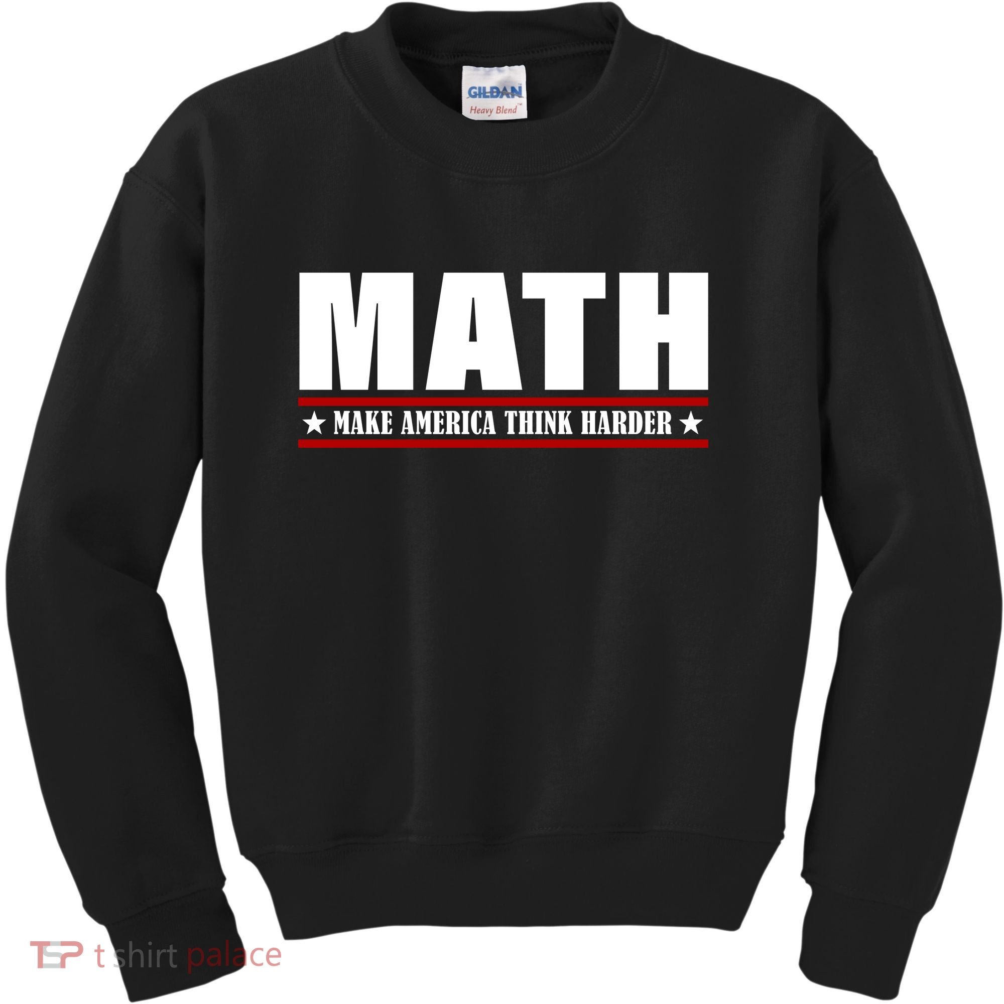 Make America Think Harder Funny Math Kids Sweatshirt