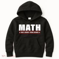 Make America Think Harder Funny Math Kids Hoodie thumb 0