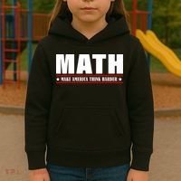 Make America Think Harder Funny Math Kids Hoodie thumb 3