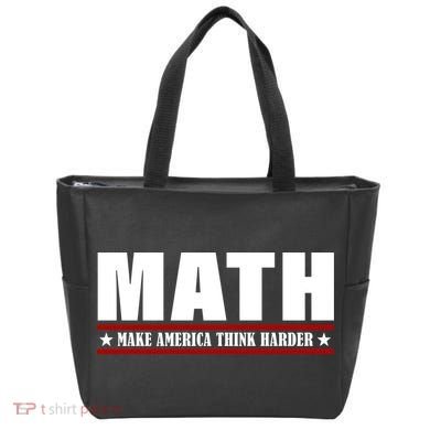 Make America Think Harder Funny Math Tote Bag