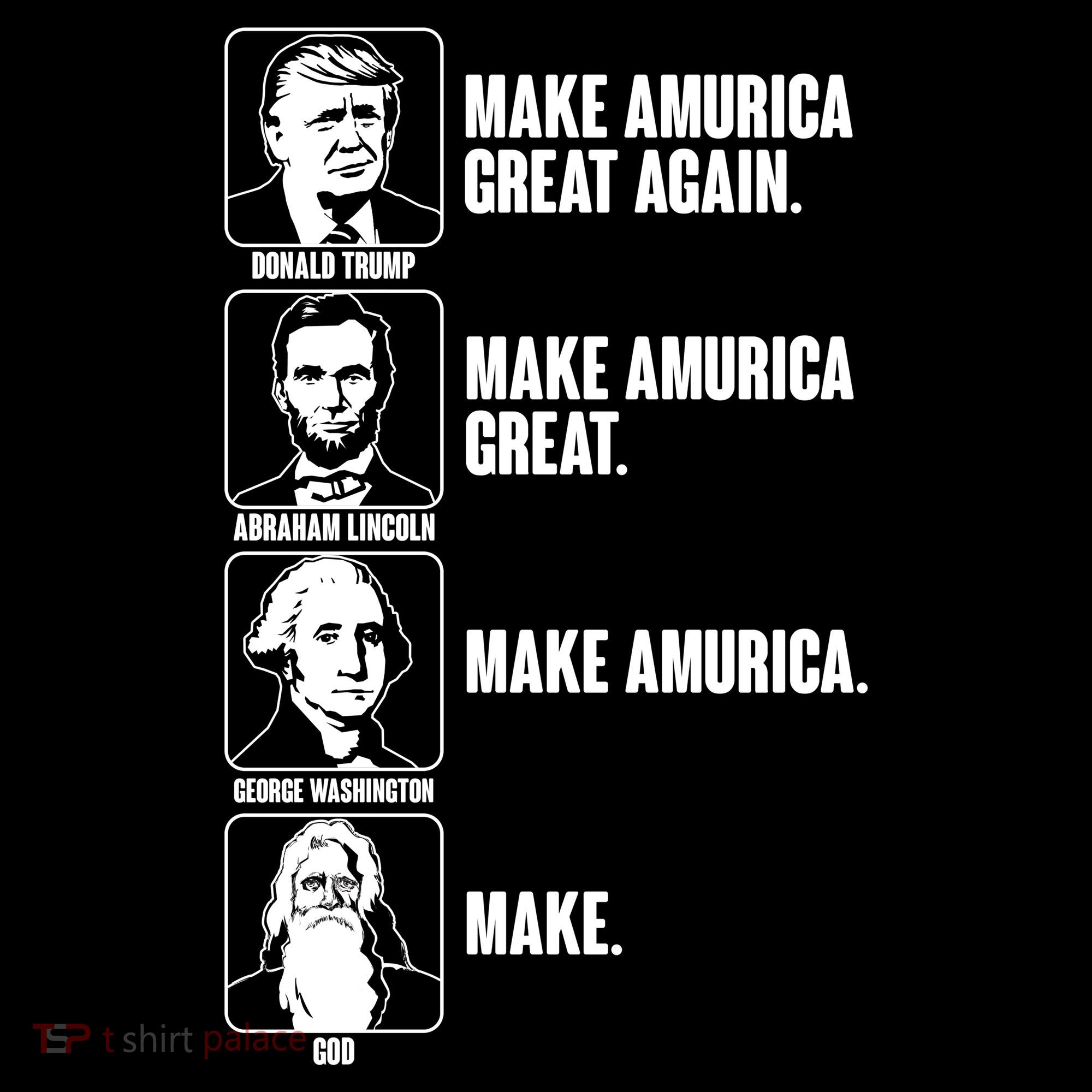 Make AMURICA Great Again Historic Presidents Ornament