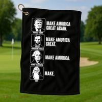 Make AMURICA Great Again Historic Presidents Golf Towel thumb 1