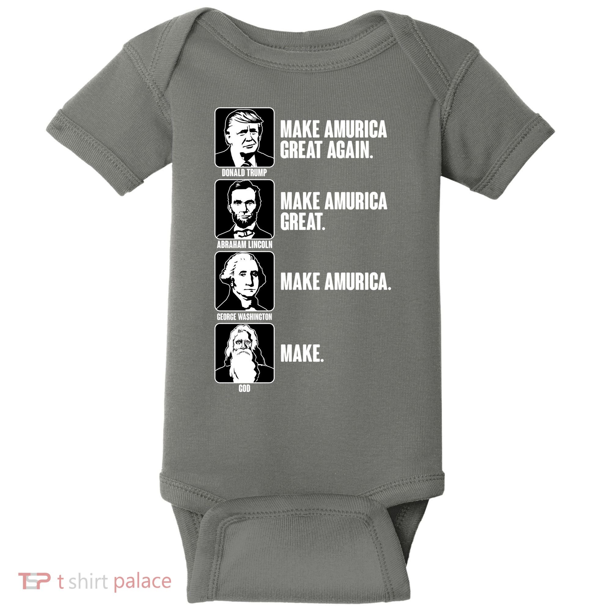 Make AMURICA Great Again Historic Presidents Baby Bodysuit