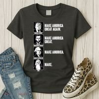 Make AMURICA Great Again Historic Presidents Women's T-Shirt thumb 3