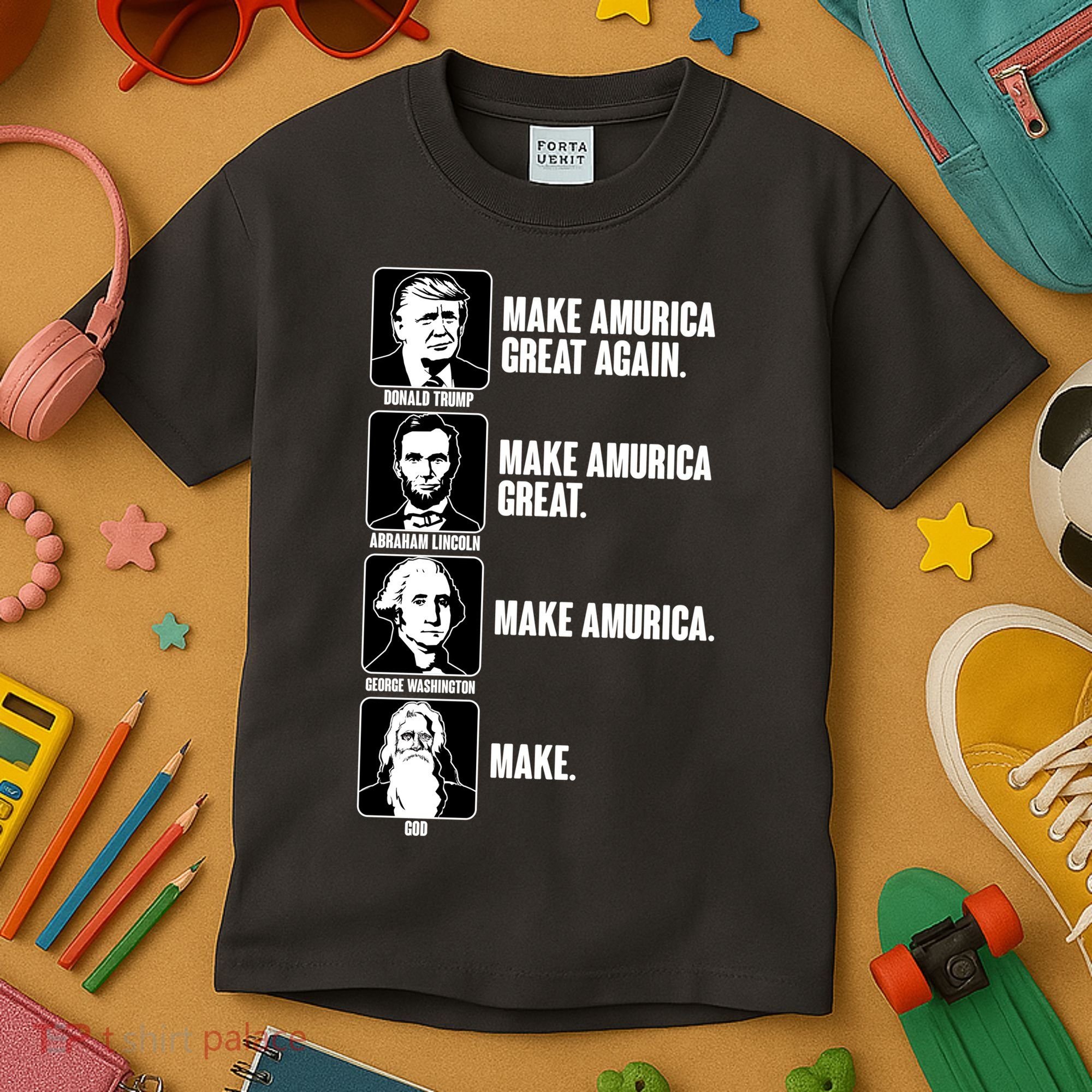 Make AMURICA Great Again Historic Presidents Kids T-Shirt