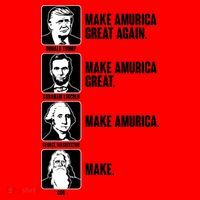 Make AMURICA Great Again Historic Presidents Santa Hat thumb 1