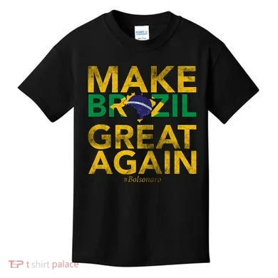Make Brazil Great Again Jair Bolsonaro Kids T-Shirt