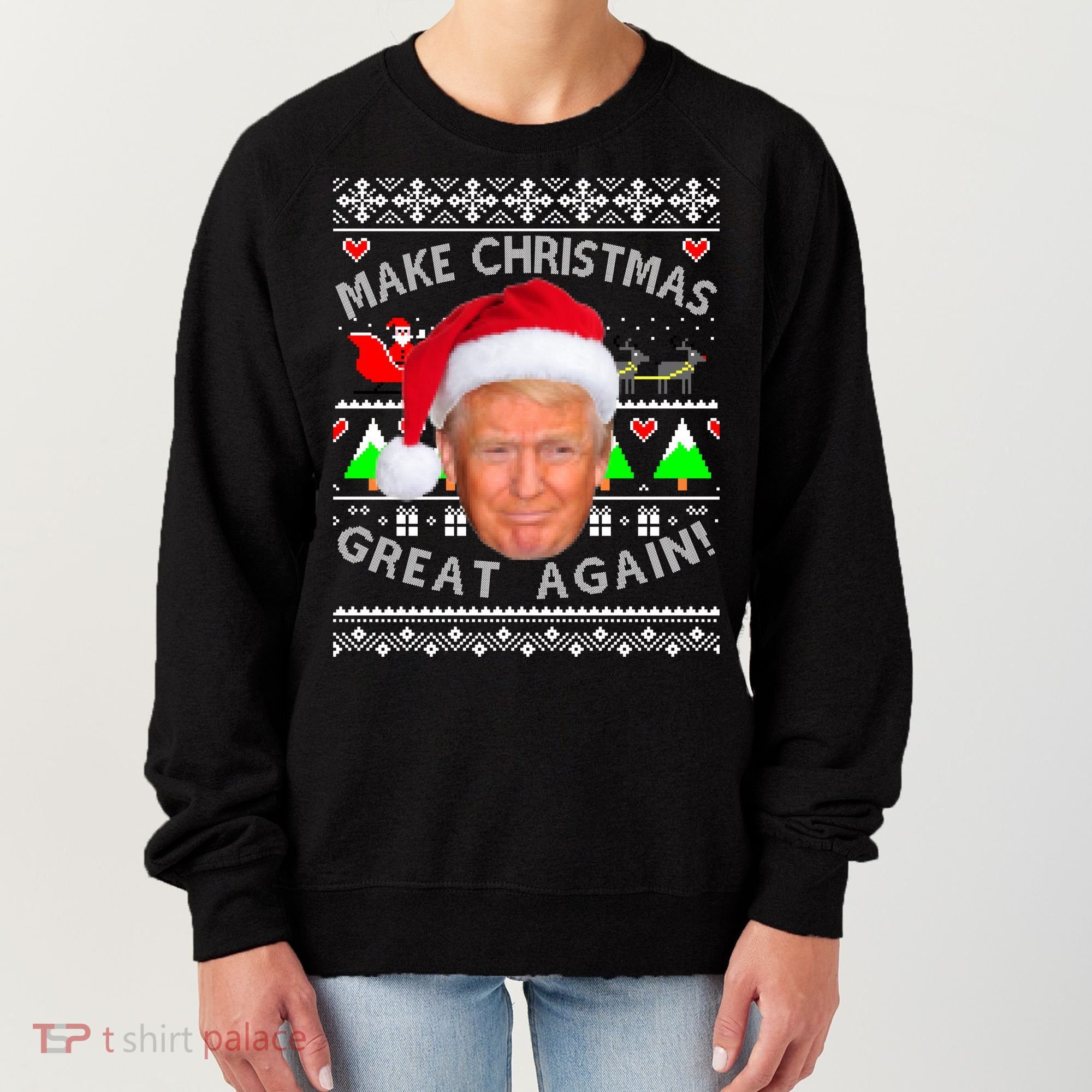 Make Christmas Great Again! Donald Trump Ugly Christmas Sweater Women's Sweatshirt