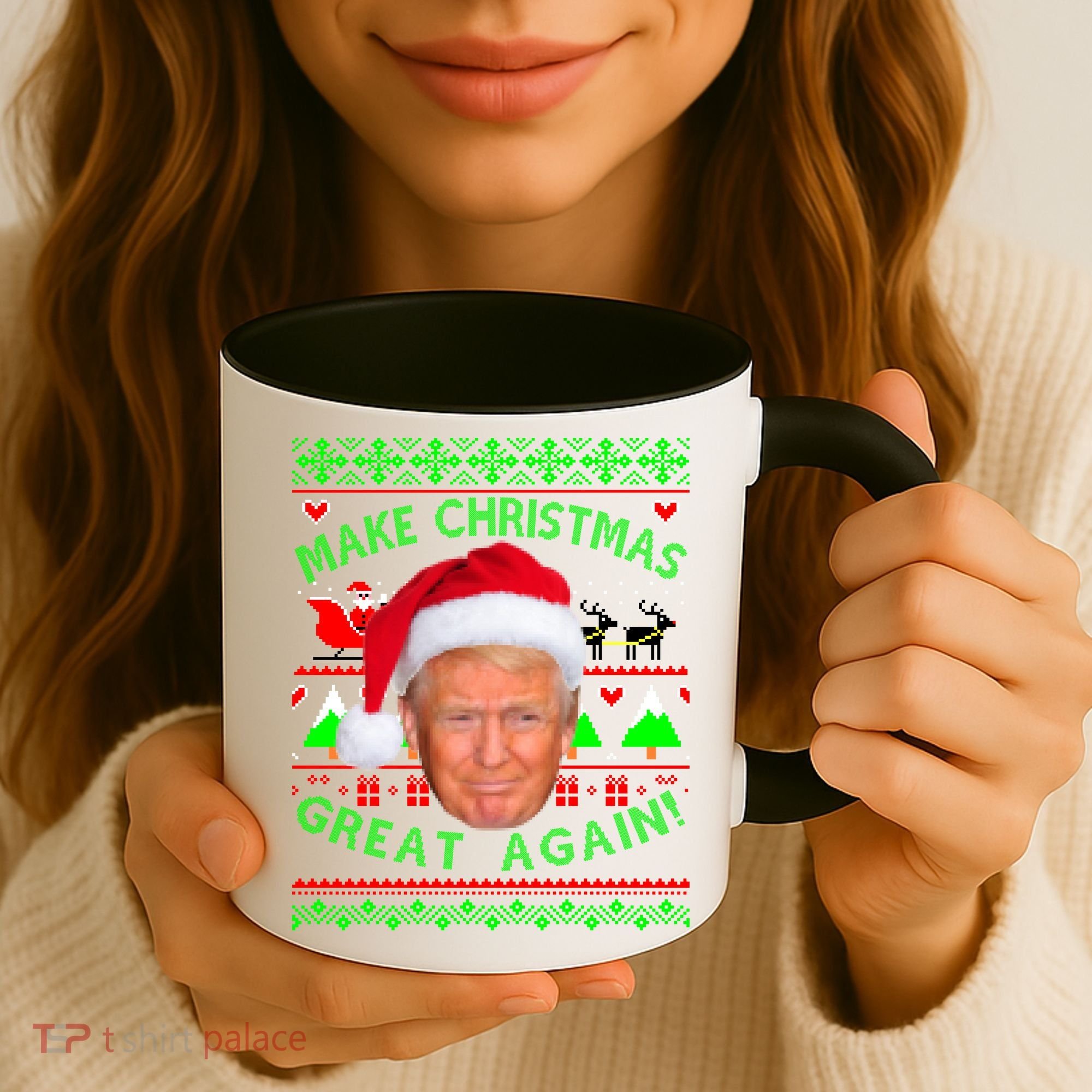 Make Christmas Great Again! Donald Trump Ugly Christmas Sweater Coffee Mug