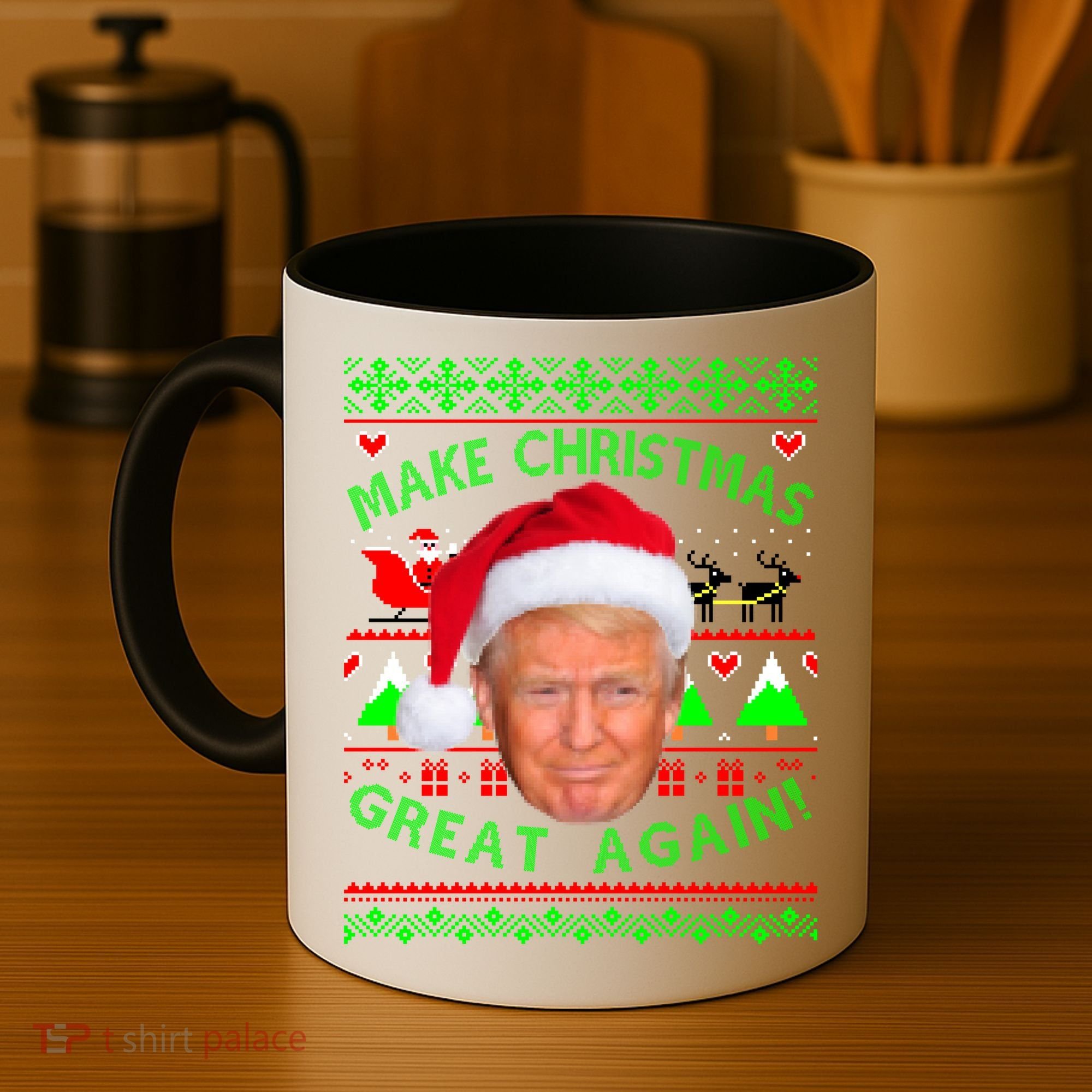 Make Christmas Great Again! Donald Trump Ugly Christmas Sweater Coffee Mug