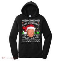 Make Christmas Great Again! Donald Trump Ugly Christmas Sweater Women's Hoodie thumb 0