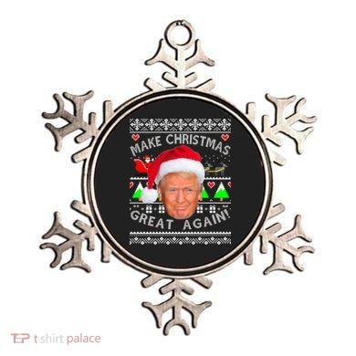 Make Christmas Great Again! Donald Trump Ugly Christmas Sweater Ornament