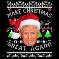 Make Christmas Great Again! Donald Trump Ugly Christmas Sweater Baby Bodysuit thumb 2