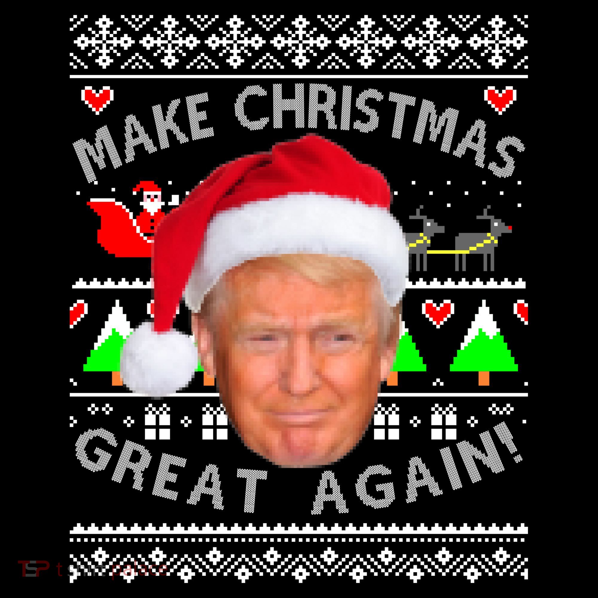 Make Christmas Great Again! Donald Trump Ugly Christmas Sweater Baby Bodysuit