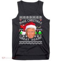 Make Christmas Great Again! Donald Trump Ugly Christmas Sweater Tank Top thumb 0