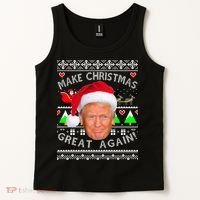 Make Christmas Great Again! Donald Trump Ugly Christmas Sweater Tank Top thumb 2