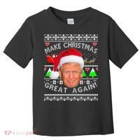 Make Christmas Great Again! Donald Trump Ugly Christmas Sweater Toddler T-Shirt thumb 0