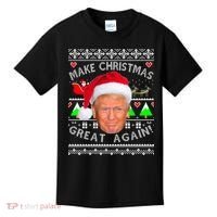 Make Christmas Great Again! Donald Trump Ugly Christmas Sweater Kids T-Shirt thumb 0