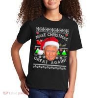 Make Christmas Great Again! Donald Trump Ugly Christmas Sweater Kids T-Shirt thumb 2