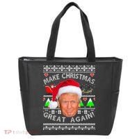 Make Christmas Great Again! Donald Trump Ugly Christmas Sweater Tote Bag thumb 0