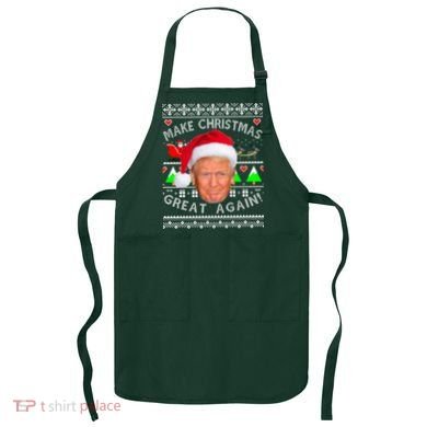 Make Christmas Great Again! Donald Trump Ugly Christmas Sweater Apron