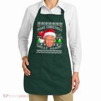 Make Christmas Great Again! Donald Trump Ugly Christmas Sweater Apron thumb 2