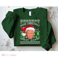 Make Christmas Great Again! Donald Trump Ugly Christmas Sweater Sweatshirt thumb 2