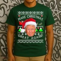 Make Christmas Great Again! Donald Trump Ugly Christmas Sweater T-Shirt thumb 3