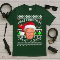 Make Christmas Great Again! Donald Trump Ugly Christmas Sweater T-Shirt thumb 5