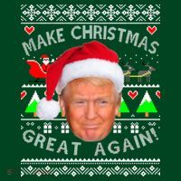 Make Christmas Great Again! Donald Trump Ugly Christmas Sweater T-Shirt thumb 7