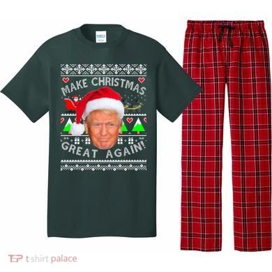 Make Christmas Great Again! Donald Trump Ugly Christmas Sweater Pajama Set