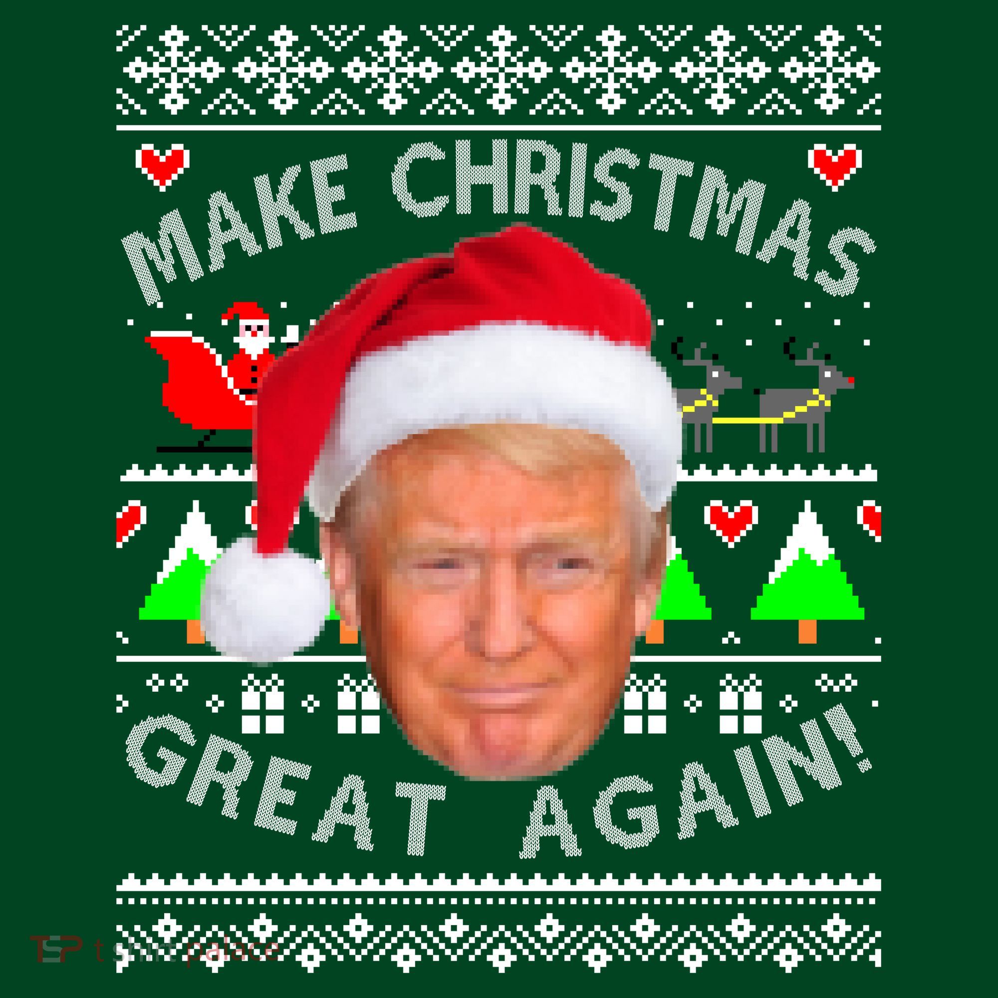 Make Christmas Great Again! Donald Trump Ugly Christmas Sweater Mousepad