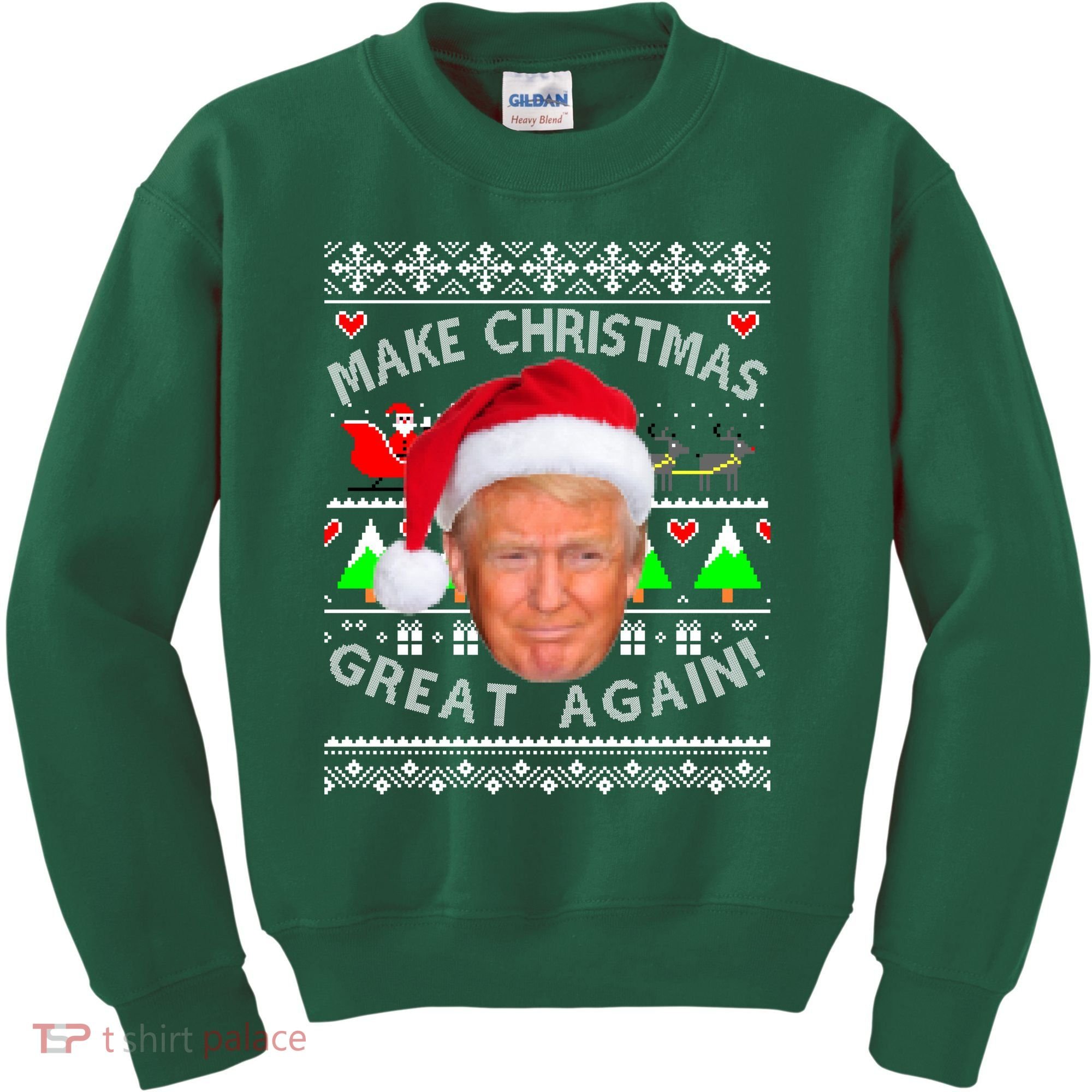 Make Christmas Great Again! Donald Trump Ugly Christmas Sweater Kids Sweatshirt