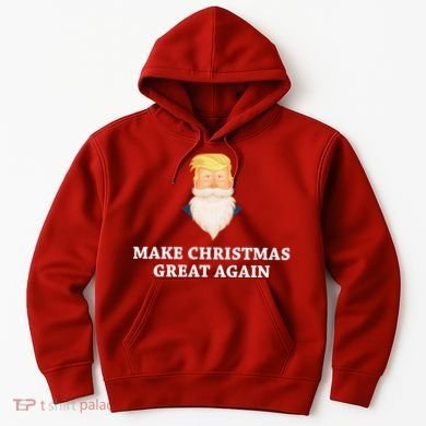 Make Christmas Great Again Santa Beard Trump Hoodie