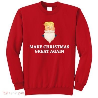 Make Christmas Great Again Santa Beard Trump Sweatshirt