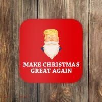 Make Christmas Great Again Santa Beard Trump Coaster thumb 0