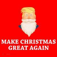 Make Christmas Great Again Santa Beard Trump Coaster thumb 2