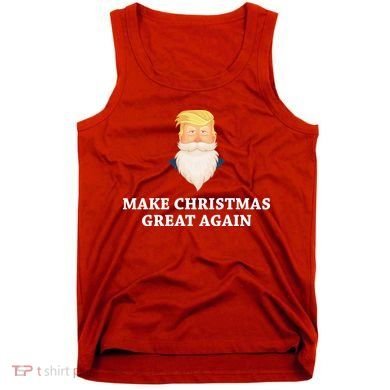 Make Christmas Great Again Santa Beard Trump Tank Top