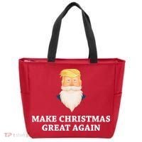 Make Christmas Great Again Santa Beard Trump Tote Bag thumb 0