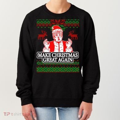 Make Christmas Great Again Santa Trump Ugly Women's Sweatshirt
