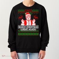 Make Christmas Great Again Santa Trump Ugly Women's Sweatshirt thumb 0