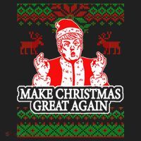 Make Christmas Great Again Santa Trump Ugly Women's Sweatshirt thumb 2