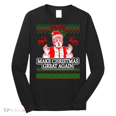 Make Christmas Great Again Santa Trump Ugly Long Sleeve Shirt