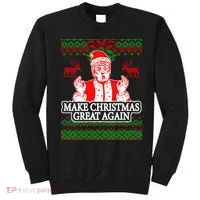 Make Christmas Great Again Santa Trump Ugly Sweatshirt thumb 0