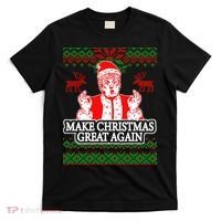 Make Christmas Great Again Santa Trump Ugly T-Shirt thumb 0