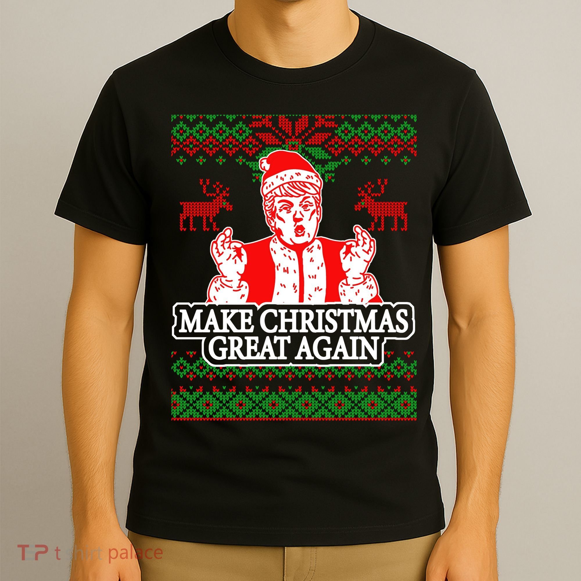 Make Christmas Great Again Santa Trump Ugly T-Shirt