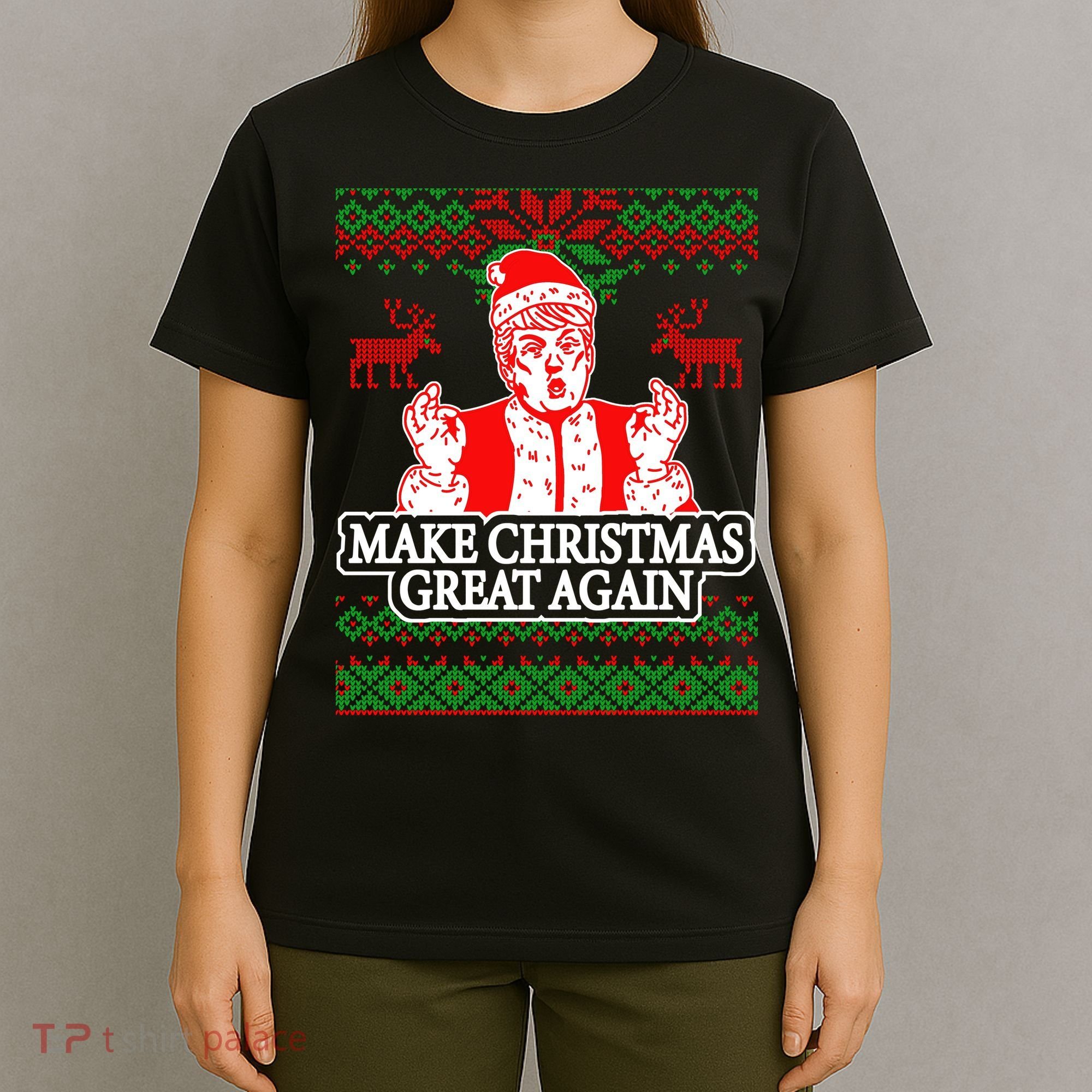 Make Christmas Great Again Santa Trump Ugly T-Shirt